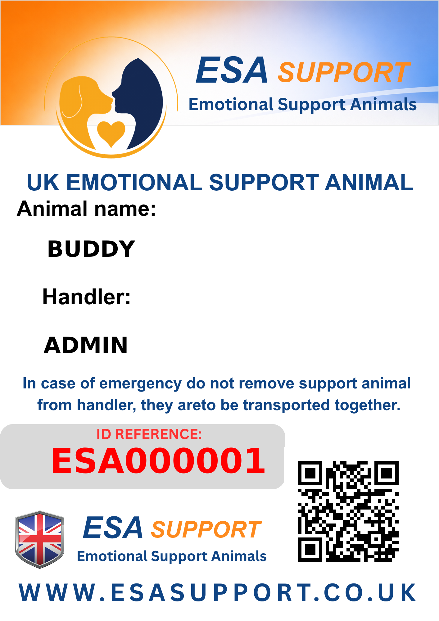 ESA000001 digital ID
