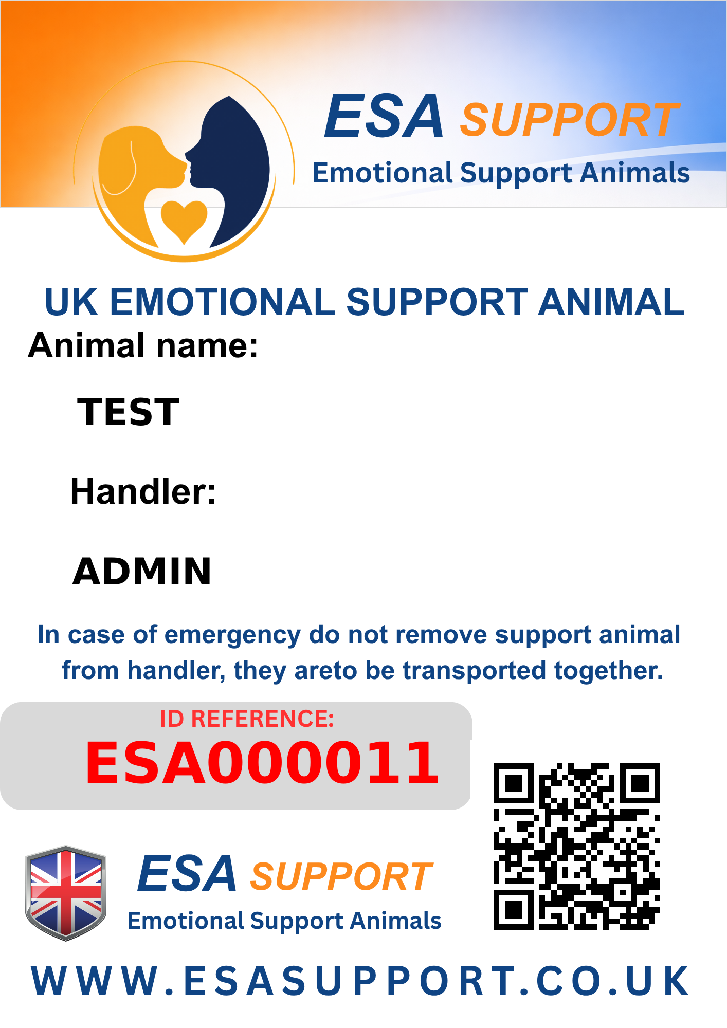 ESA000011 digital ID